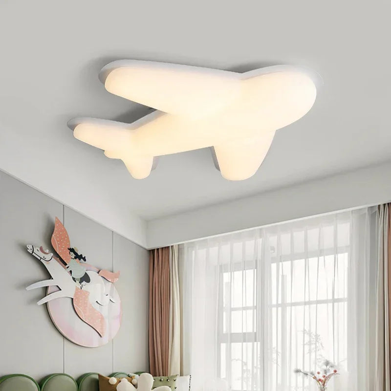 Afralia™ Airplane Ceiling Chandelier LED Light for Children's Room Decor