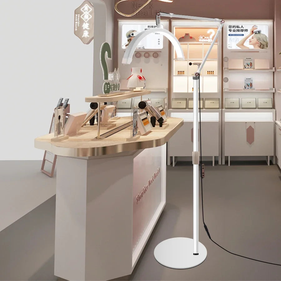 Afralia™ LED Moon Beauty Floor Lamp for Eyebrow Tattoo & Eyelash Extensions