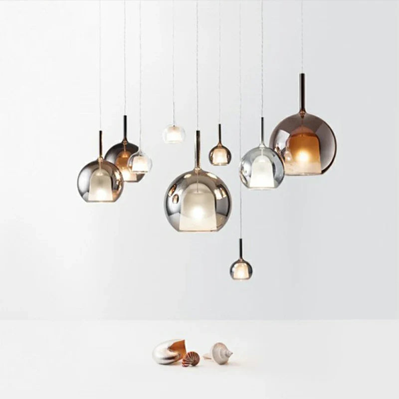 Afralia™ Nordic Glass Pendant Lights for Bedroom Kitchen Salon Plafond Chandeliers