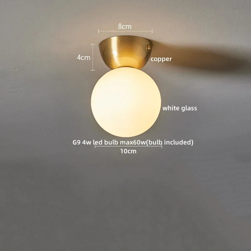 Afralia™ Modern LED Ceiling Light Iron Glass Nordic Ceiling Lamp