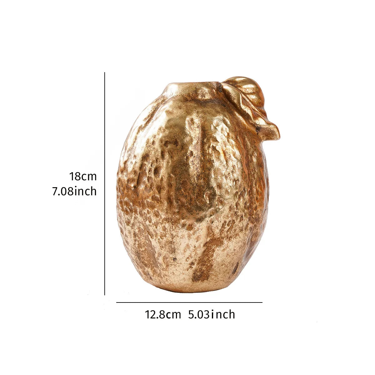 Afralia™ Golden Star Fruit Vase: Ceramic Lemon Flowerpot & Simulated Fruit Ornaments