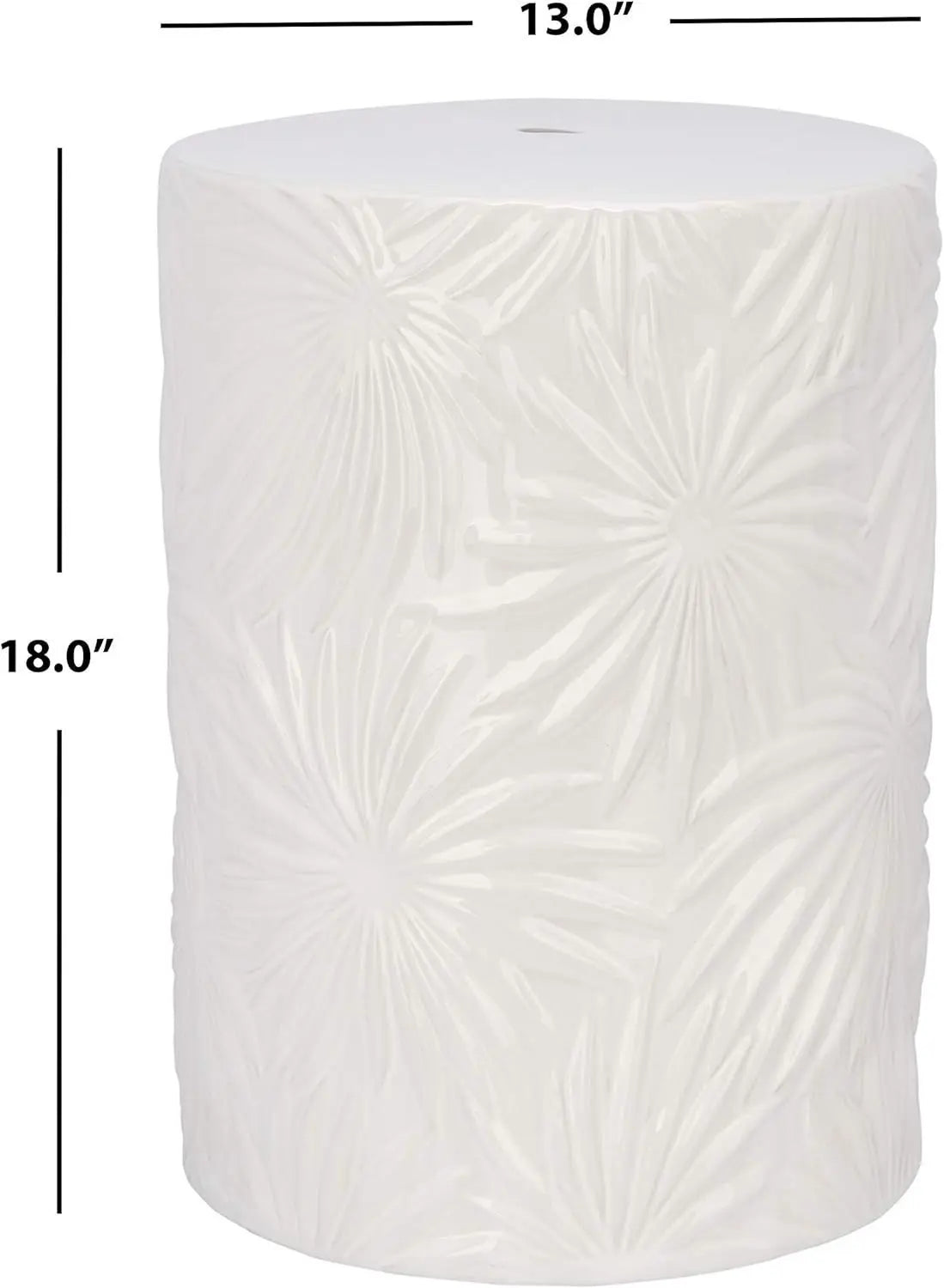 Afralia™ Round Ceramic Garden Stool for Outdoor Use