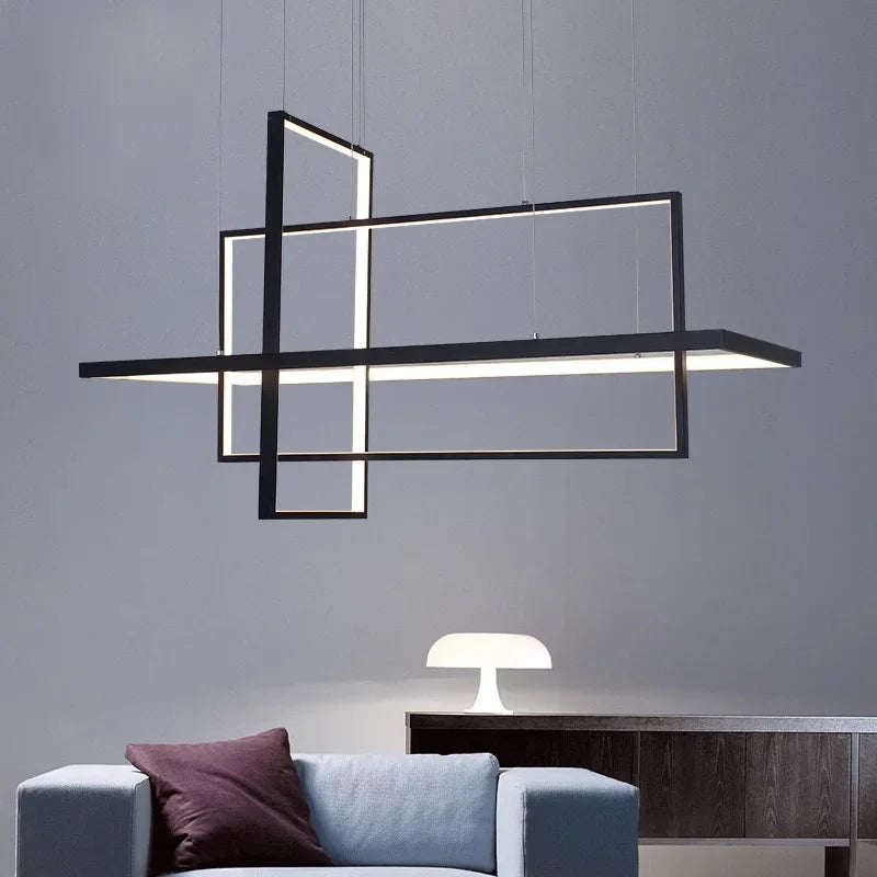 Afralia™ LED Rectangle Pendant Lights for Dining Room and Kitchen