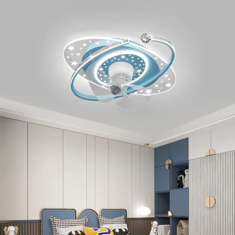Afralia™ Ceiling Fan Light with 360° Rotation - Quiet & Stylish for Home Décor