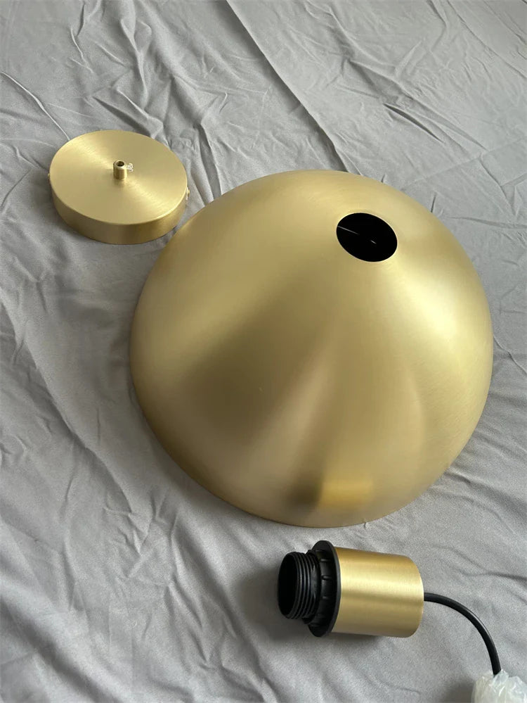 Afralia™ Copper Chandelier: Nordic Minimalist Gold Pendant Lamp, Luxurious Indoor Decor