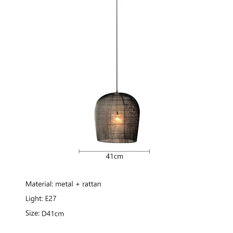 Afralia™ Rattan LED Pendant Lights for Dining Room, Bar, and Bedroom