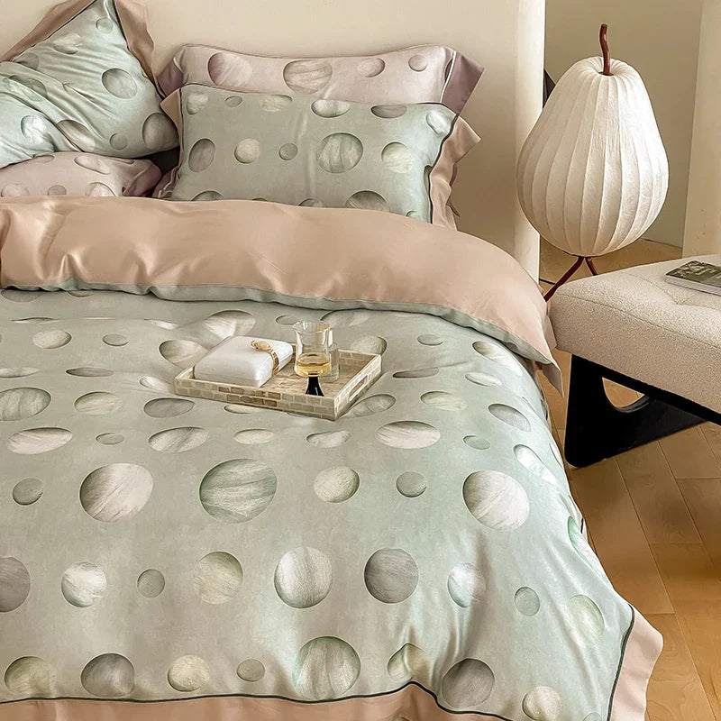 Afralia™ Egyptian Cotton Bedding Set Queen King Ru Double, Quilt Cover Sheet Pillowcase