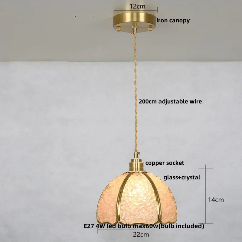 Afralia™ Crystal Glass LED Pendant Light Fixture, Adjustable Height, Modern Luxury Design