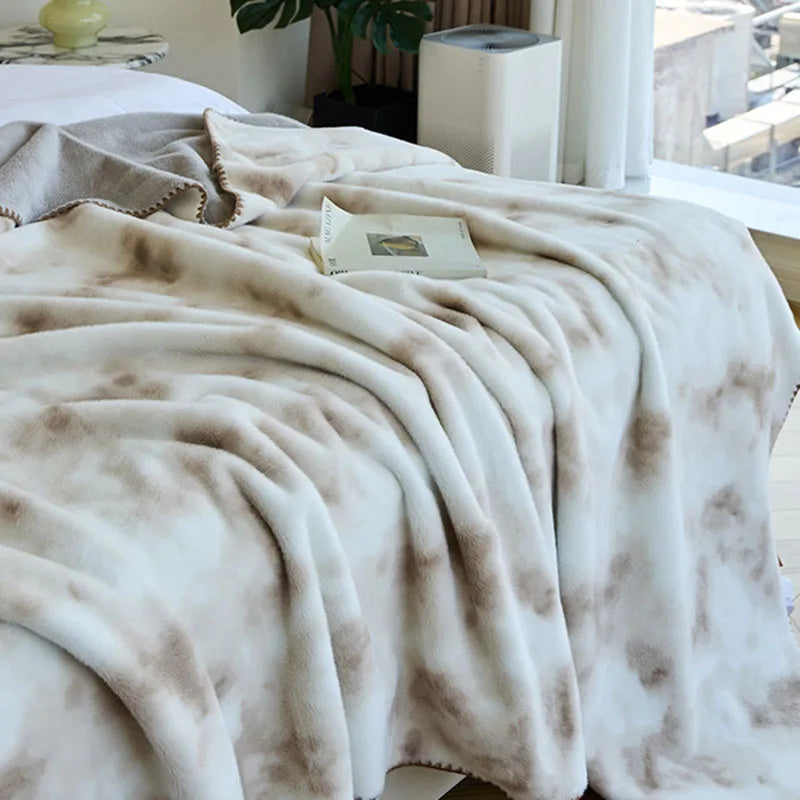 Afralia™ Faux Mink Fur Cozy Sofa Blanket | Luxe Winter Bed Décor