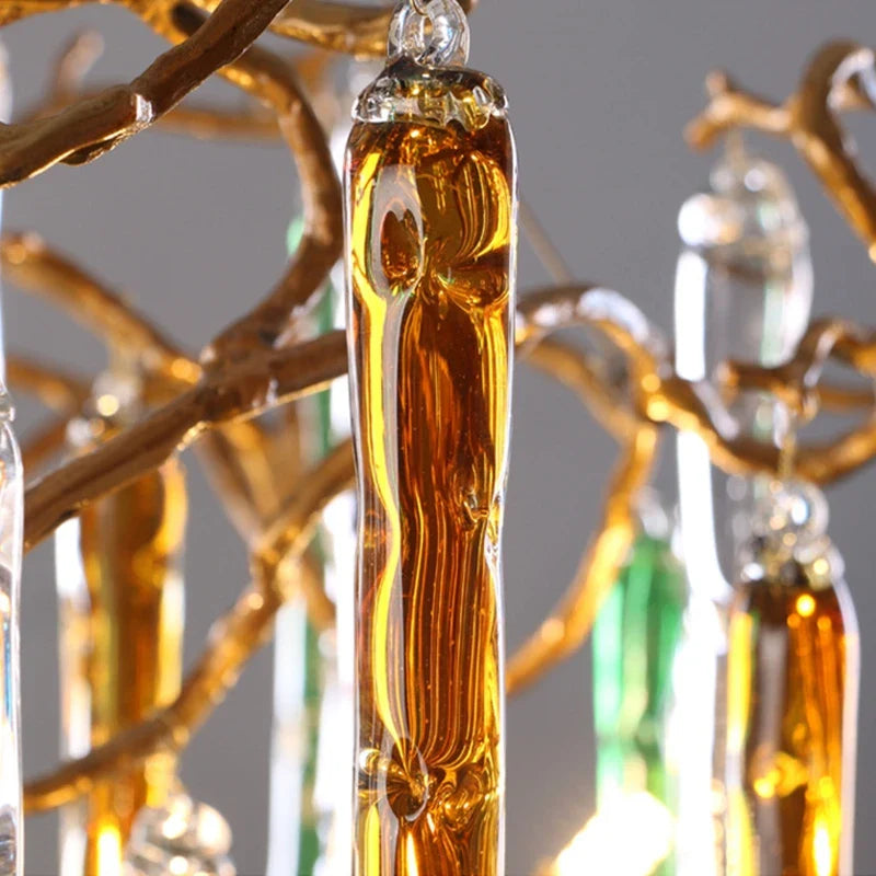 Afralia™ Crystal Pendant Chandelier - Elegant Ceiling Light for Villa Stairwell & Hotel