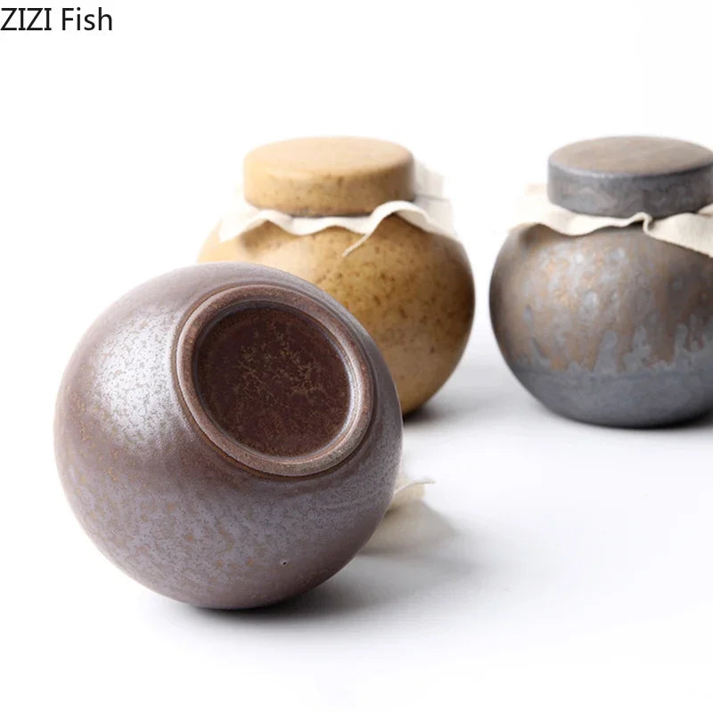 Afralia™ Ceramic Tea Canister - Sealed Storage Jar for Coffee, Tea, and Candy