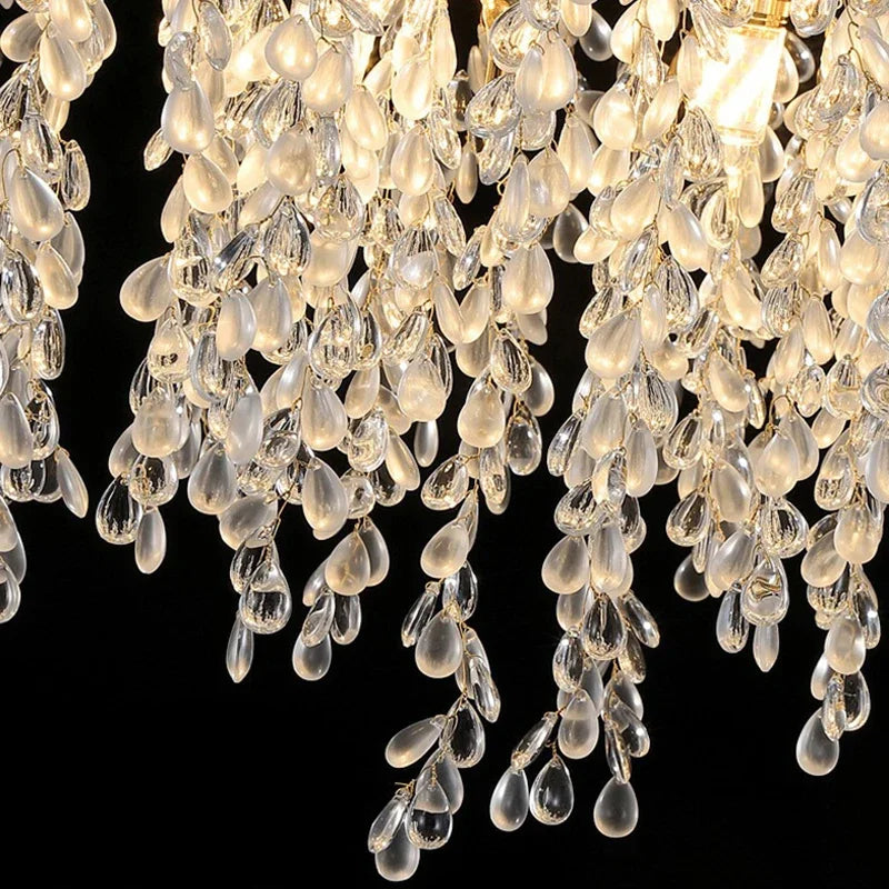 Afralia™ Luxury Crystal Chandelier LED Pendant Light for Home Decor and Lighting