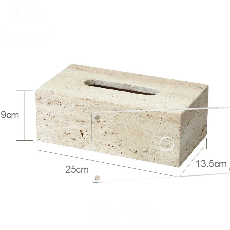 Afralia™ Beige Travertine Marble Bathroom Accessories Set - Soap Dispenser, Soap Dish, Reed Diffuser