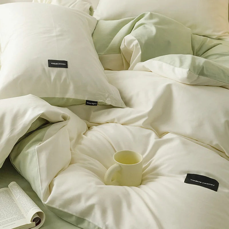 Afralia™ Pure Cotton Solid Color Duvet Cover for Queen King Bed- Soft & Luxurious