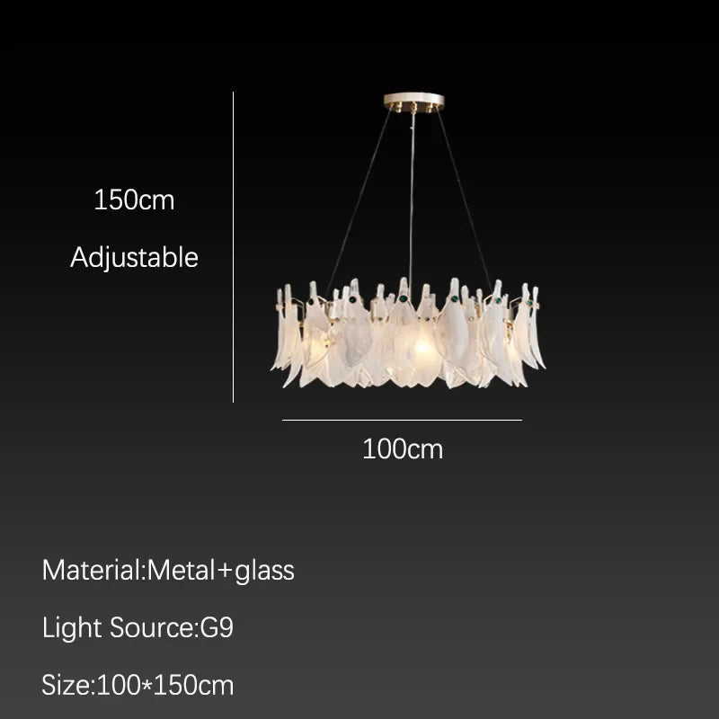 Afralia™ Cloud Mist Glass Chandelier with G9 Light Source - Luxury Home Decoration