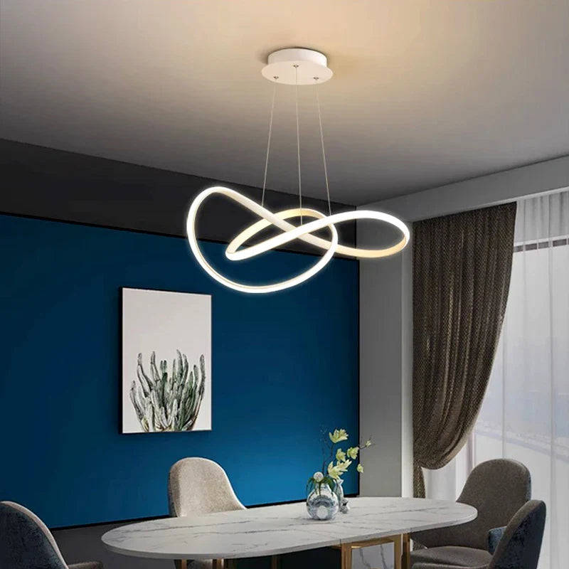 Afralia™ Modern LED Chandelier Ceiling Lamp for Simple Living Room Indoor Lighting