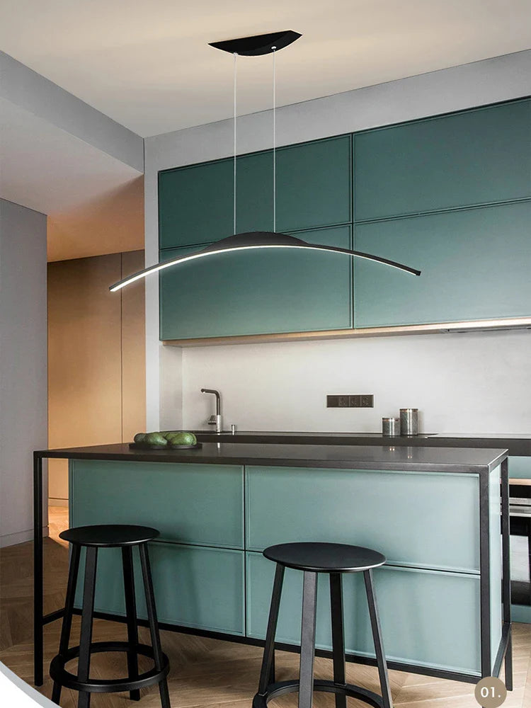 Afralia™ Minimalist Pendant Chandelier for Dining Kitchen Office LED Hanging Light