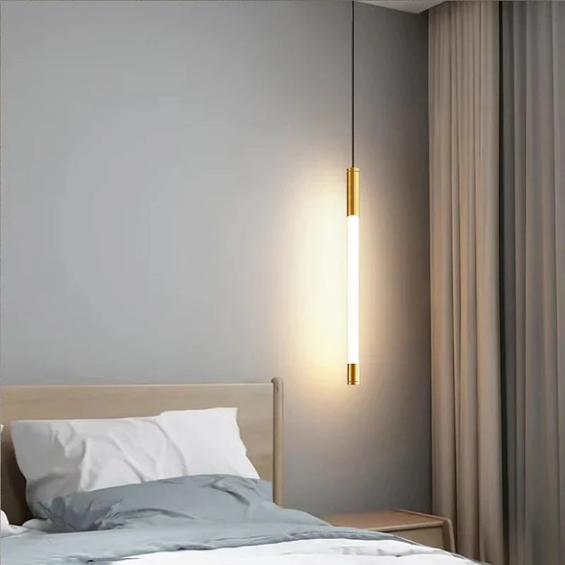 Afralia™ Gold Bar LED Wall Light for Home Decor in Dining Kitchen Bedroom