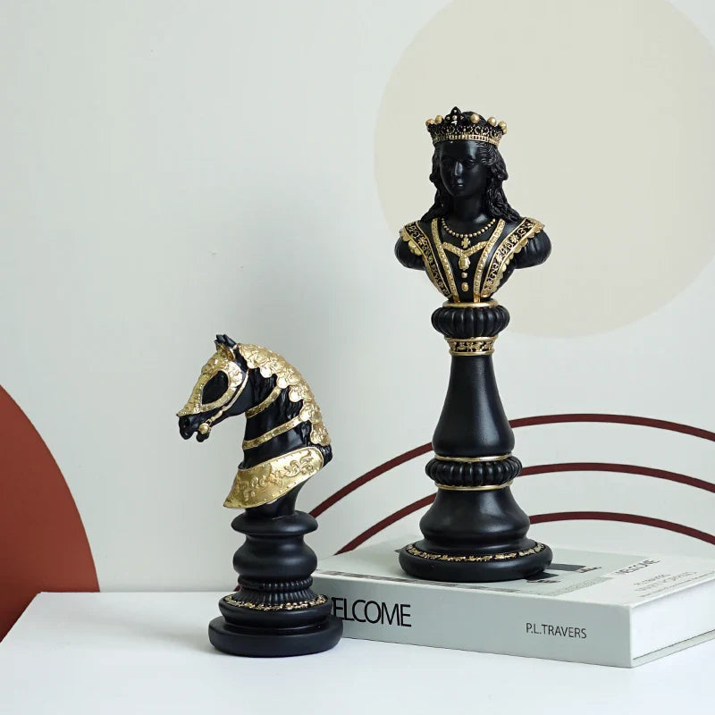 Afralia™ Chess Figurines: 30cm International Chess Set for Home Decor