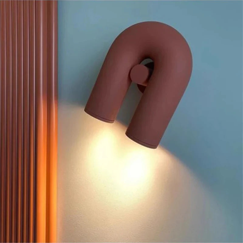 Afralia™ U-Shaped Adjustable Wall Lamp for Bedroom, Staircase, and Balcony