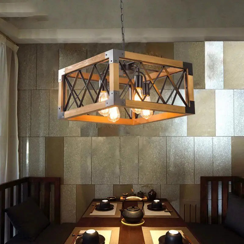 "Afralia™ Vintage Hotel Wrought Iron Chandelier for Dining and Living Room Decor"