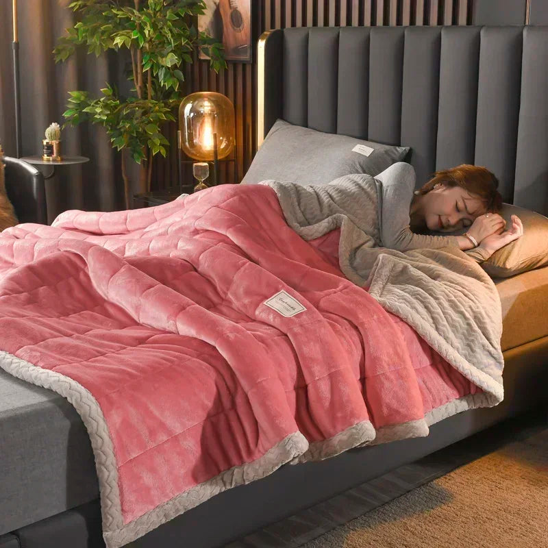 Afralia™ Milk Fleece Weighted Blanket - European Beibei Velvet Throw Blanket