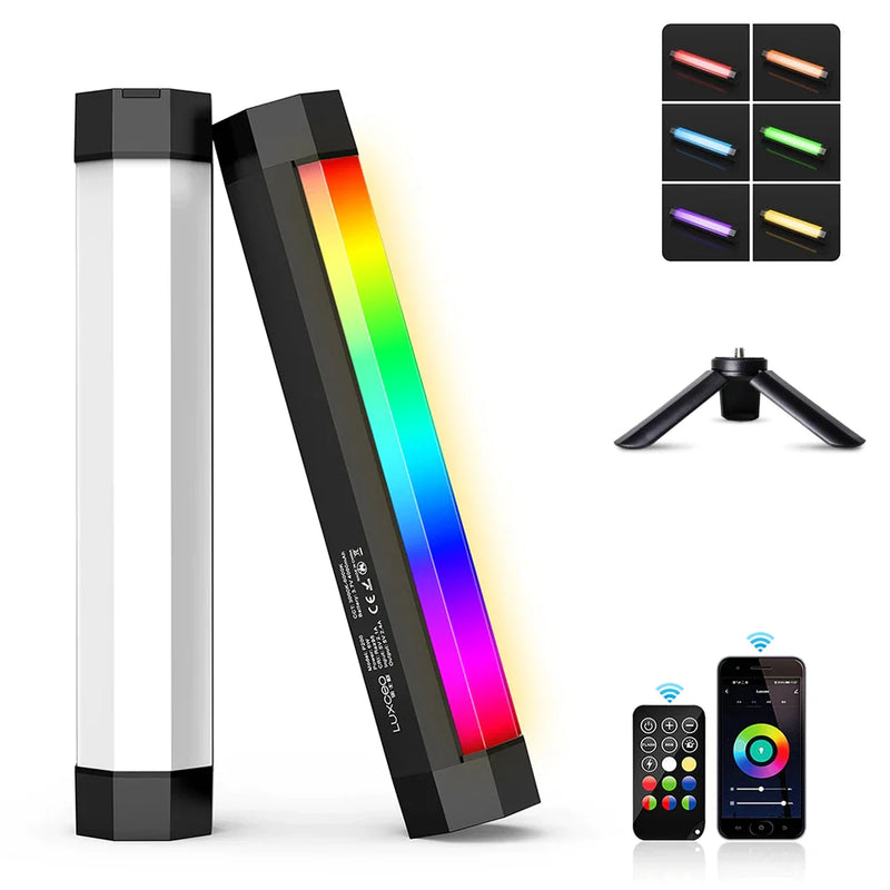 Afralia™ P200 LED Tube Light - Portable RGB Lamp for Photography & Video