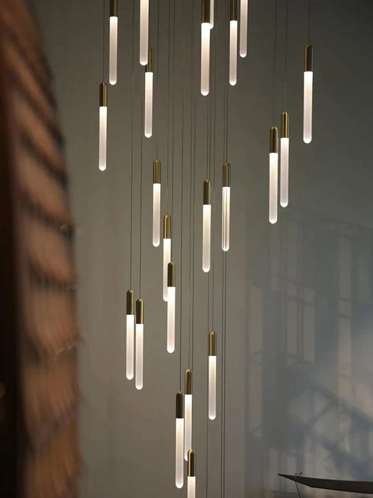 Afralia™ Nordic Chandelier Long Wire Pendant for Modern Living Room Staircase & Kitchen.