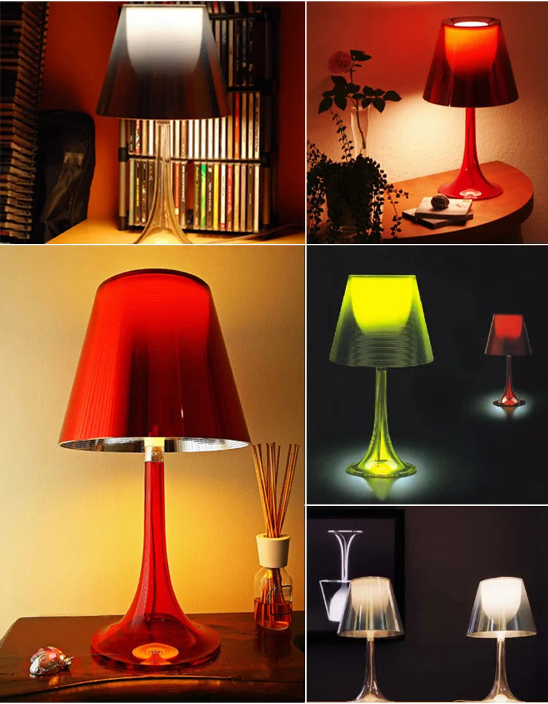 Afralia™ Clear Acrylic Table Lamp: Modern Design LED Light for Bedroom, Living Room, Bar, Hotel