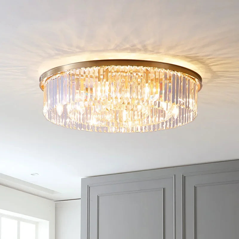Afralia™ Lux LED Crystal Chandeliers - Modern Bedroom Living Room Pendant Lights