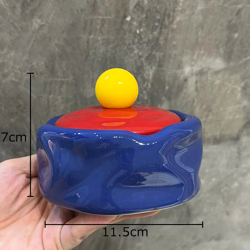 Afralia™ Ceramic Irregular Shape Ashtray for Smoking - Colorful Table Accessories