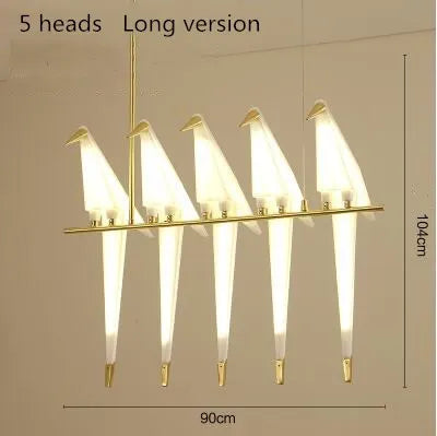 Afralia™ Modern Bird LED Pendant Chandelier for Home Living Room Bedroom Lighting