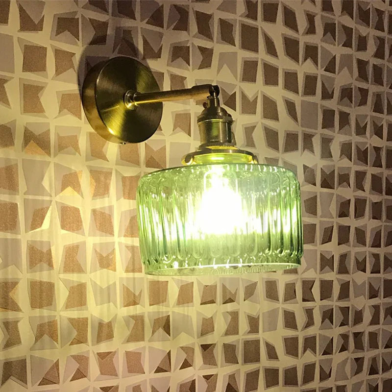 Nordic Glass Shade LED Wall Lamp by Afralia™: Minimalist Interior Lighting with Rotary Switch