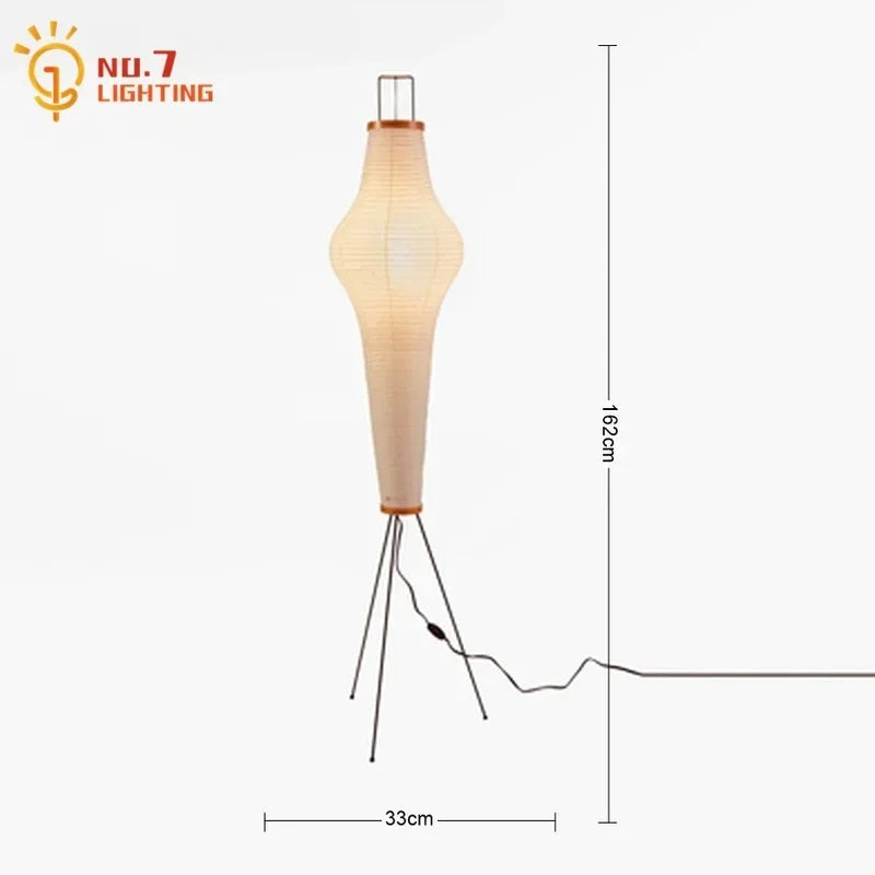 Afralia™ Japanese Zen Art Floor Lamp for Living Room Bedroom Study Loft