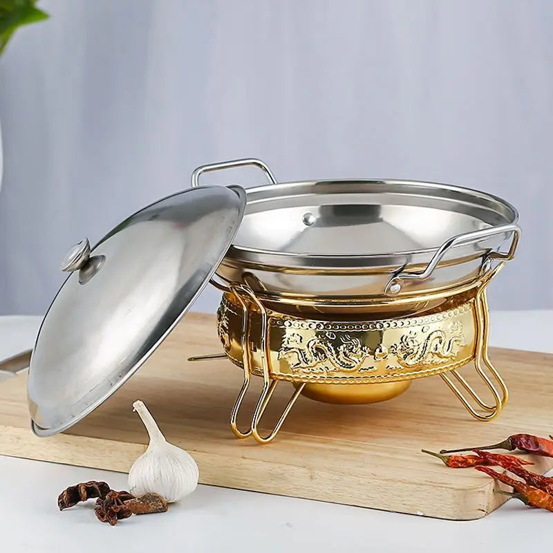 Afralia™ Portable Hot Pot Stove Set - Outdoor Restaurant Tableware, Solid-Liquid Cookware Parts