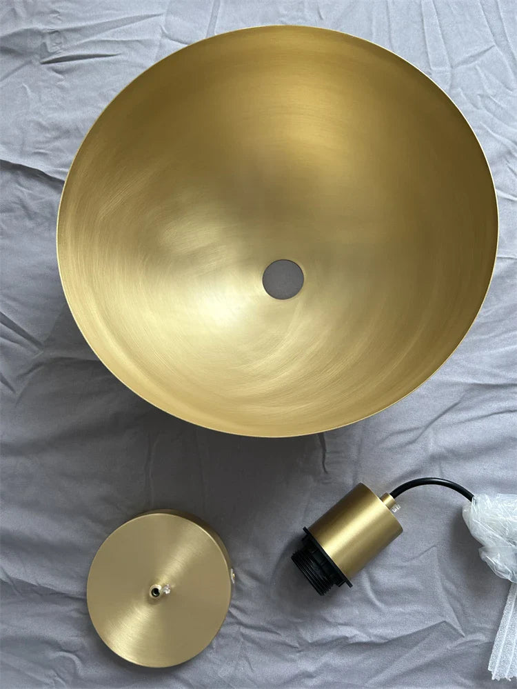 Afralia™ Copper Chandelier: Nordic Minimalist Gold Pendant Lamp, Luxurious Indoor Decor