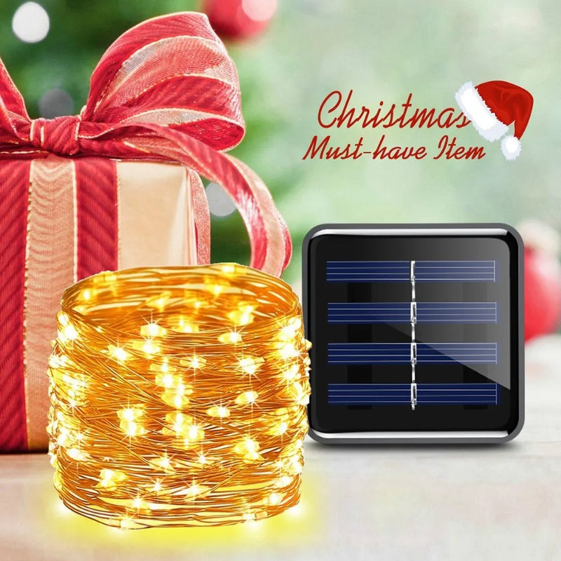 Afralia™ Solar LED Outdoor String Lights for Holiday Party Garden Decor