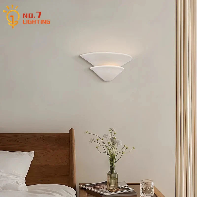 Afralia™ Cream Wind LED Gypsum Wall Lamp - Semi-round Umbrella Design