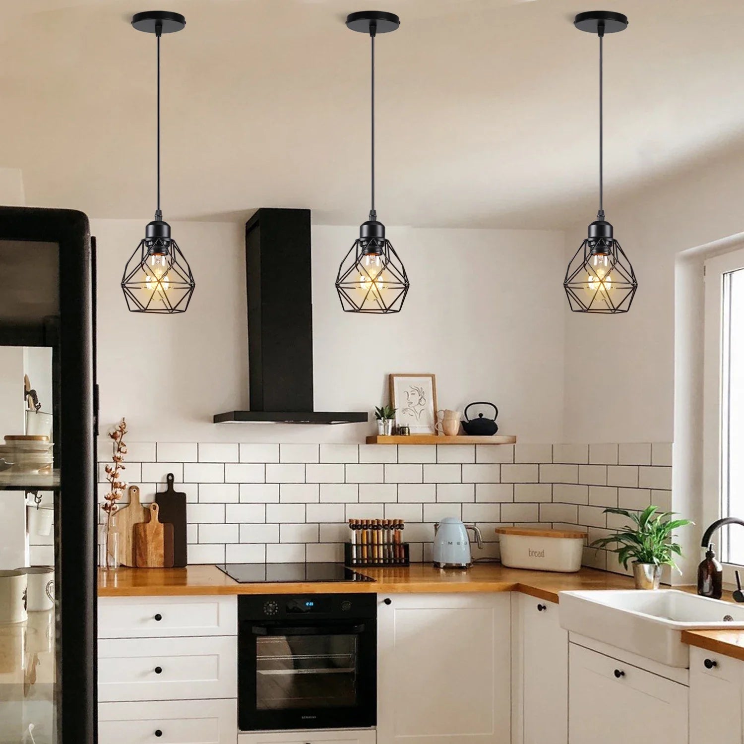 Afralia™ Industrial Loft Pendant LED Ceiling Light for Home Living Room Kitchen Decor