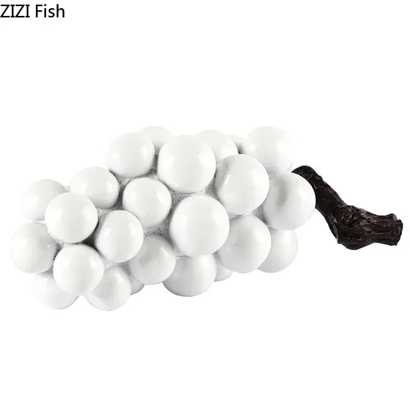 Afralia™ Grape Skewer Crafts Fruits Statue Desk Ornament
