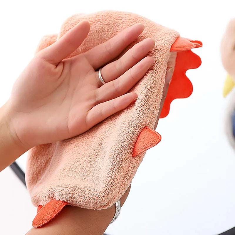 Afralia™ Double-layer Coral Velvet Hand Towel: Absorbent, Quick Dry, Skin-friendly Kitchen Bathroom Towels