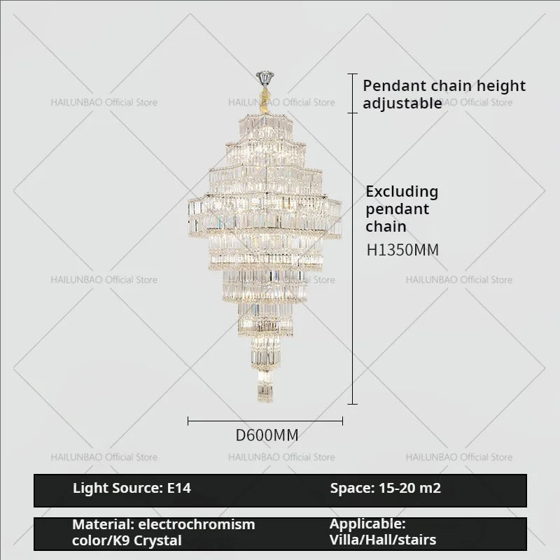 Afralia™ Crystal Chandelier for Living Room in European Duplex Villa with Post-Modern Hall Luxury
