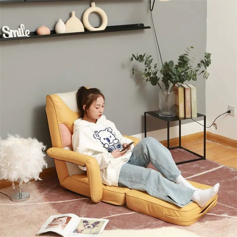 Afralia™ Modern Foldable Lounge Chair for Home and Balcony Comfort