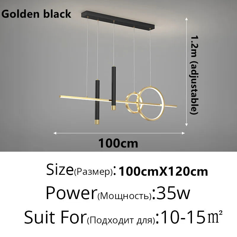 Afralia™ Modern LED Chandelier for Dining Room Kitchen Bar Pendant Lighting