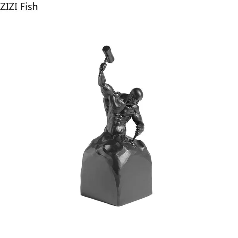 Afralia™ Abstract Art Character Statue Resin Sculpture Desk Ornament