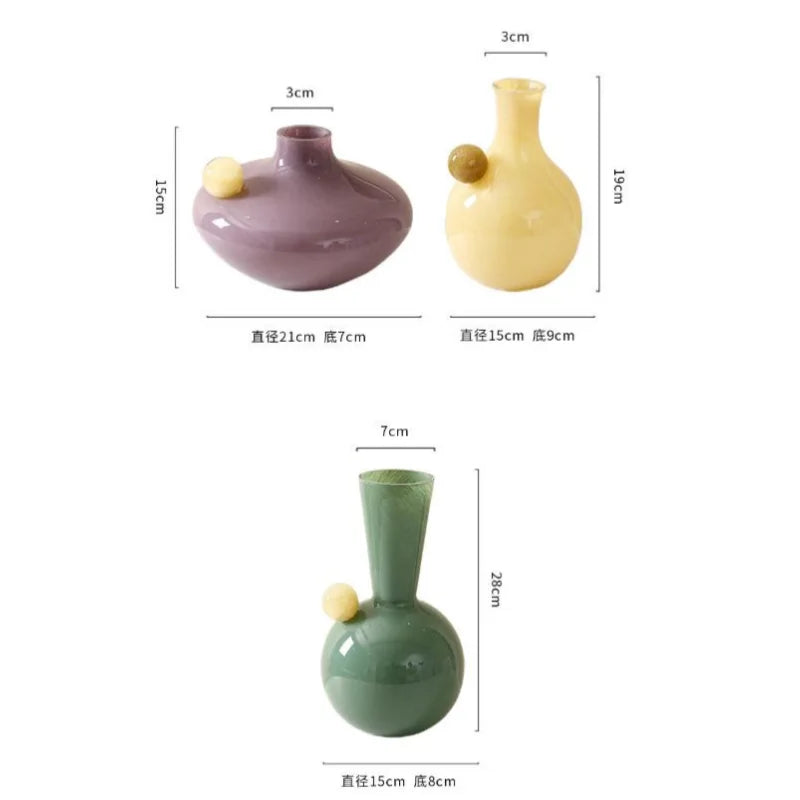 Afralia™ Geometric Glass Sphere Vase for Home Decor and Flower Arrangements