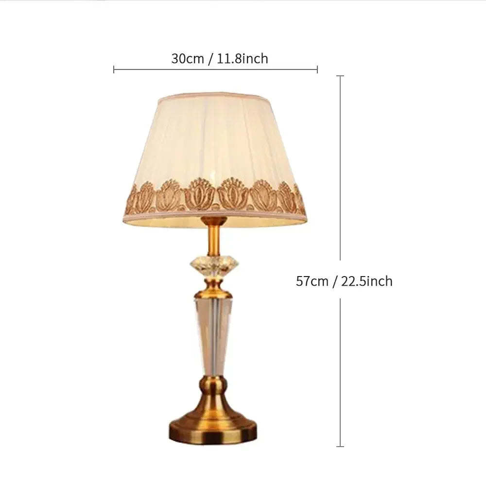 Afralia™ Crystal Floor Lamp - European Retro Living Room & Bedroom Stand Light
