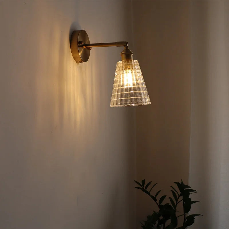 Afralia™ LED Glass Wall Lights Modern Decor for Bedroom Living Room Bar Balcony.