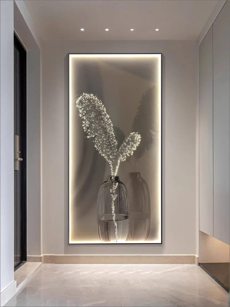 Afralia™ Feather LED Wall Lamp for Modern Creative Decor