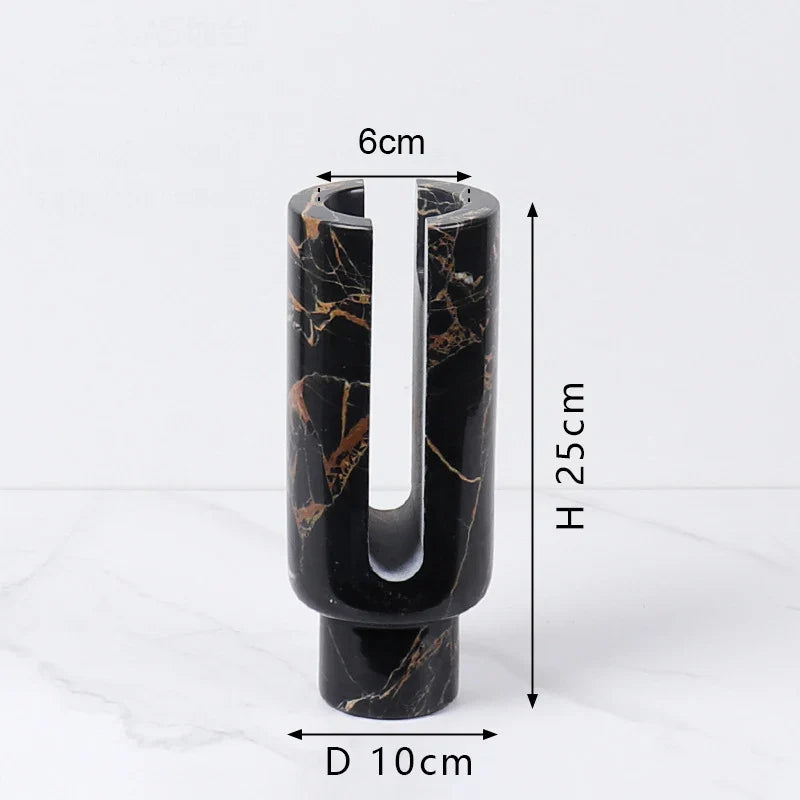 Afralia™ Marble Candle Holder for Wedding Dinning Party Tealight Stand Vintage Decor